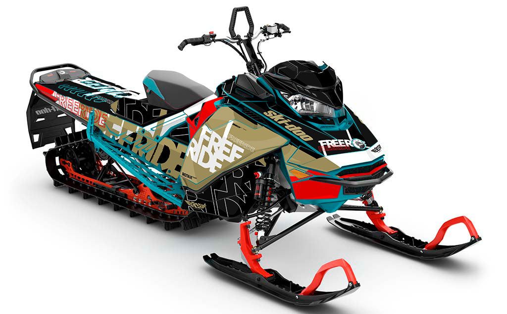 Replay Red Green Ski-Doo REV Gen4 Freeride Full Coverage Sled Wrap