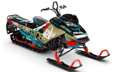 Replay Red Green Ski-Doo REV Gen4 Freeride Full Coverage Sled Wrap