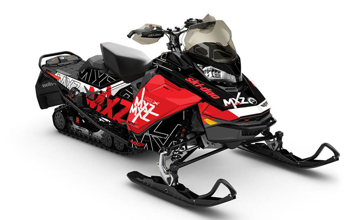 Replay Red Grey Ski-Doo REV Gen4 MXZ Premium Sled Wrap