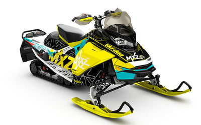Replay Yellow Grey Ski-Doo REV Gen4 MXZ Premium Coverage Sled Wrap