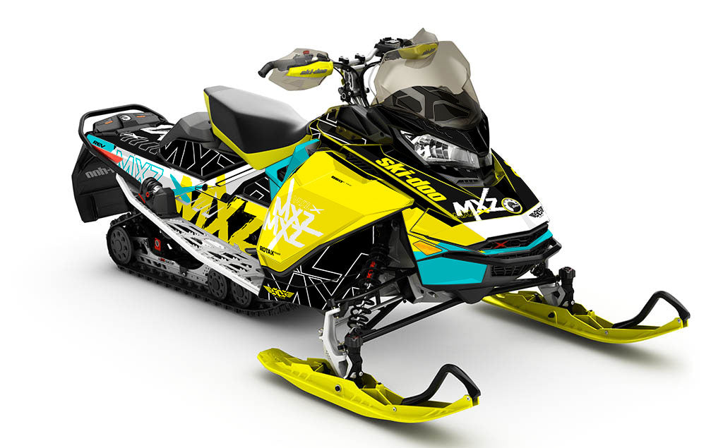 Replay Yellow Grey Ski-Doo REV Gen4 MXZ Full Coverage Sled Wrap