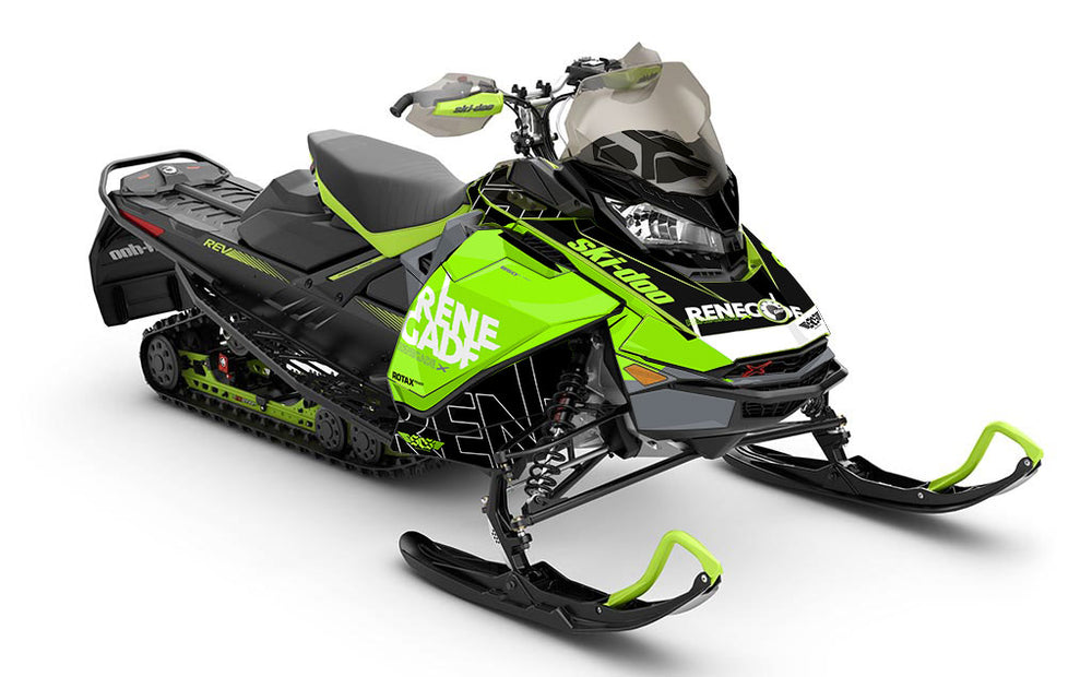 Replay Black Green Ski-Doo REV Gen4 Renegade Full Coverage Sled Wrap