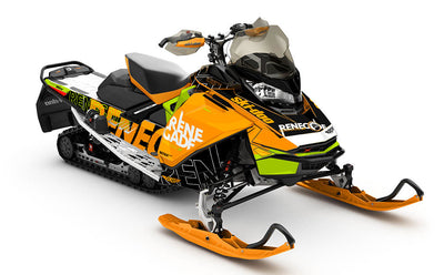 Replay Orange Grey Ski-Doo REV Gen4 Renegade Full Coverage Sled Wrap