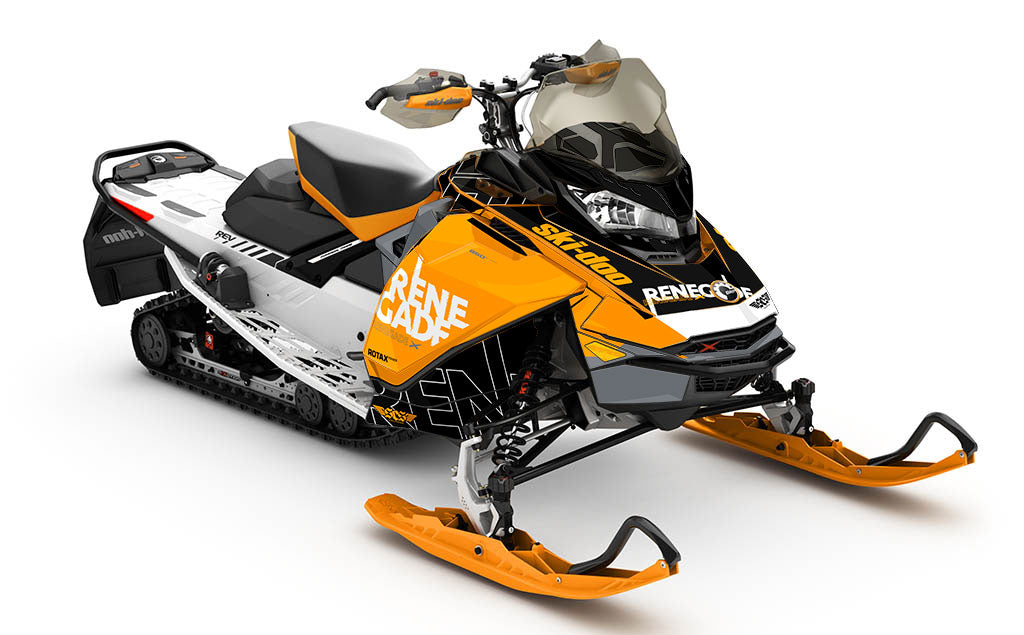 Replay Red Grey Ski-Doo REV Gen4 Renegade Prem Coverage Sled Wrap