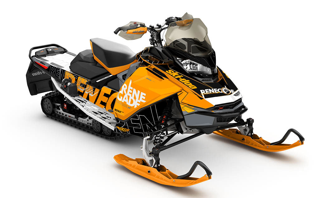Replay Red Grey Ski-Doo REV Gen4 Renegade Full Coverage Sled Wrap