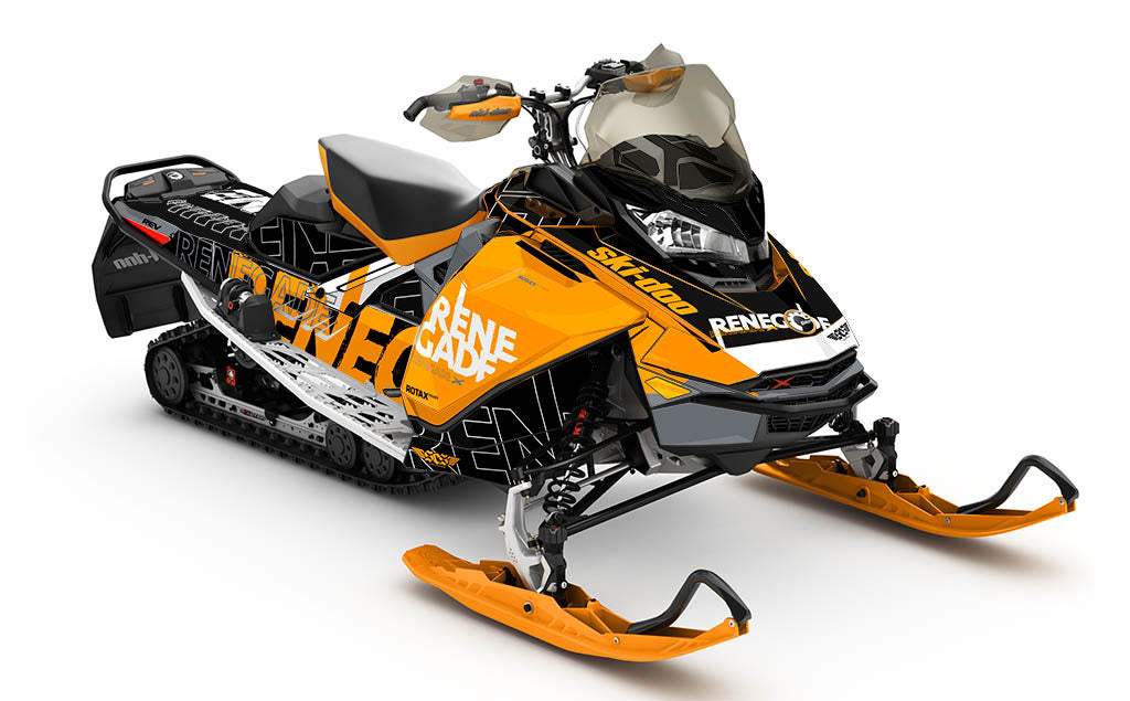 Replay Red Grey Ski-Doo REV Gen4 Renegade Less Coverage Sled Wrap