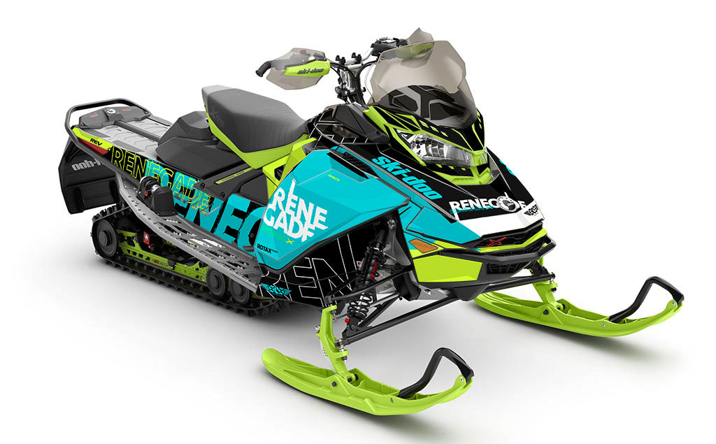 Replay White Black Ski-Doo REV Gen4 Renegade Full Coverage Sled Wrap