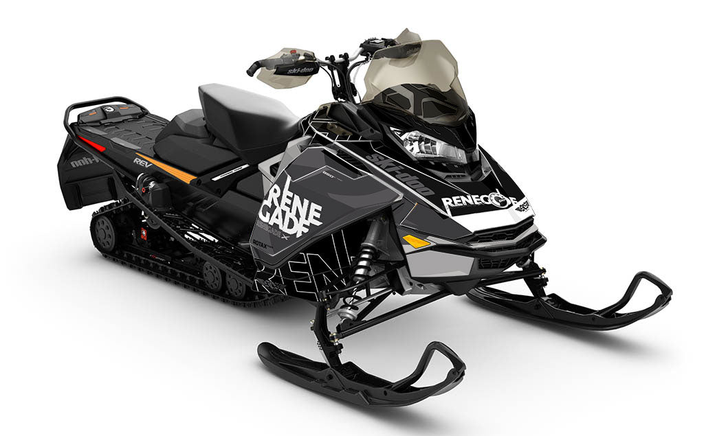 Replay Orange Green Ski-Doo REV Gen4 Renegade Prem Coverage Sled Wrap