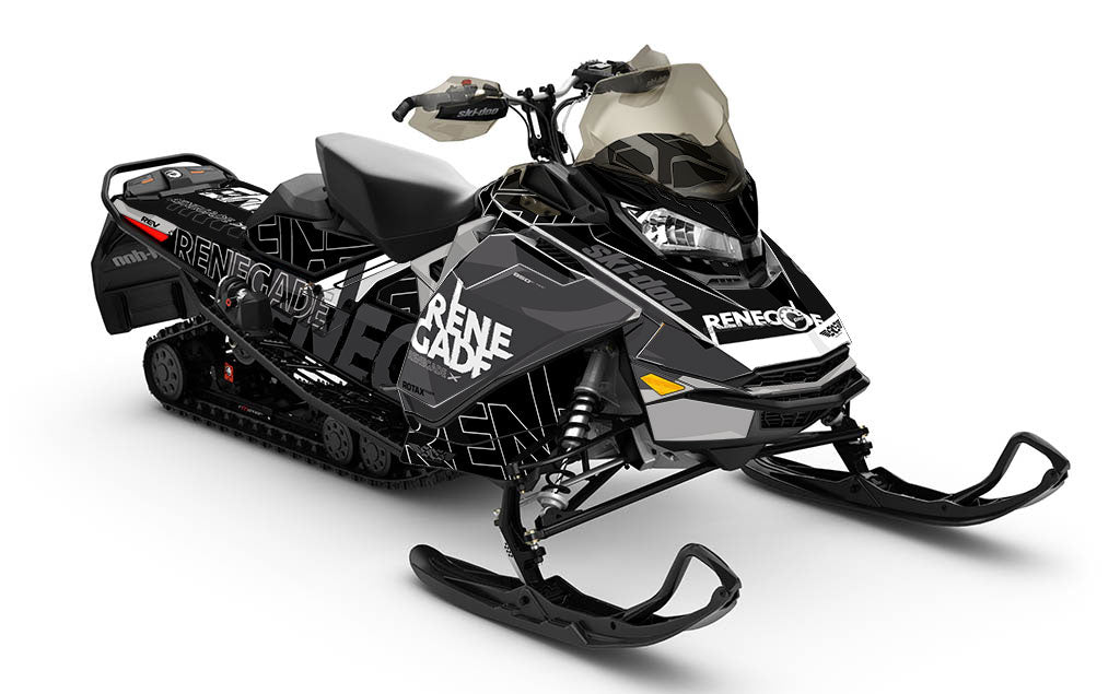 Replay Orange Green Ski-Doo REV Gen4 Renegade Less Coverage Sled Wrap