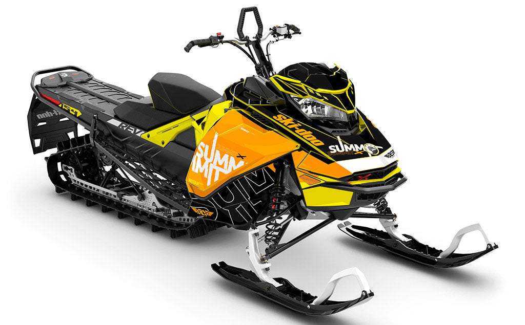 Replay Red Orange Ski-Doo REV Gen4 Summit Premium Coverage Sled Wrap