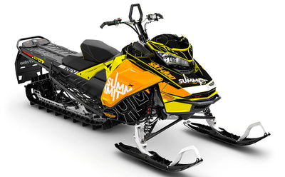 Replay Red Orange Ski-Doo REV Gen4 Summit Premium Coverage Sled Wrap