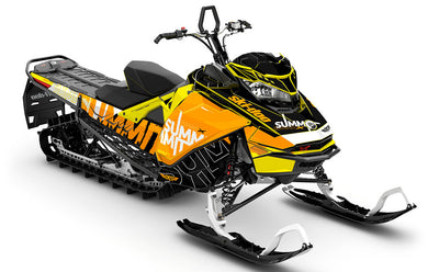 Replay Red Orange Ski-Doo REV Gen4 Summit Full Coverage Sled Wrap