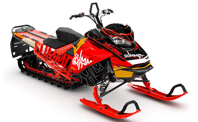 Replay Black Yellow Ski-Doo REV Gen4 Summit Full Coverage Sled Wrap