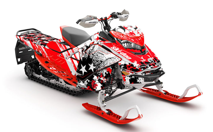 Revert Black Red Ski-Doo REV Gen4 Backcountry Premium Sled Wrap