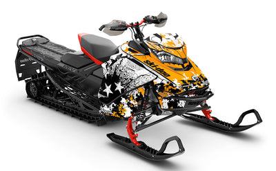 Revert Black Red Ski-Doo REV Gen4 Backcountry Full Coverage Sled Wrap