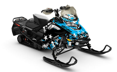 Revert Black Blue Ski-Doo REV Gen4 MXZ Full Coverage Sled Wrap