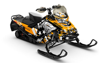 Revert Black Orange Ski-Doo REV Gen4 MXZ Full Coverage Sled Wrap