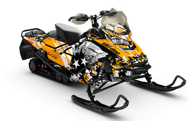 Revert Black Orange Ski-Doo REV Gen4 MXZ Less Coverage Sled Wrap