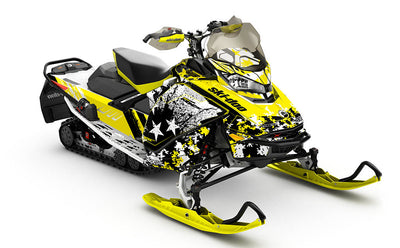 Revert Black Yellow Ski-Doo REV Gen4 MXZ Full Coverage Sled Wrap