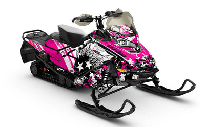 Revert Pink White Ski-Doo REV Gen4 MXZ Partial Coverage Sled Wrap