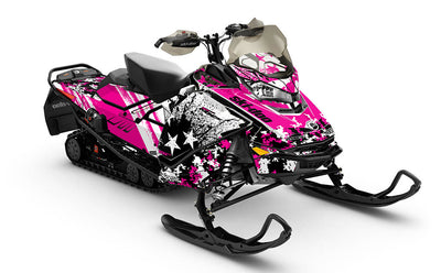 Revert Pink White Ski-Doo REV Gen4 MXZ Less Coverage Sled Wrap