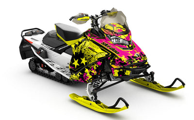 Revert Pink Yellow Ski-Doo REV Gen4 MXZ Premium Coverage Sled Wrap