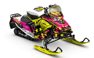 Revert Pink Yellow Ski-Doo REV Gen4 MXZ Full Coverage Sled Wrap
