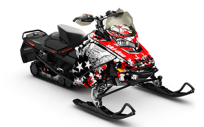 Revert Red White Ski-Doo REV Gen4 MXZ Premium Coverage Sled Wrap