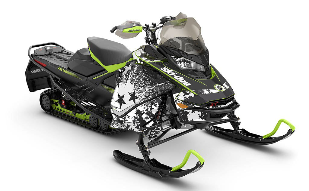 Revert Black Green Ski-Doo REV Gen4 Renegade Full Coverage Sled Wrap