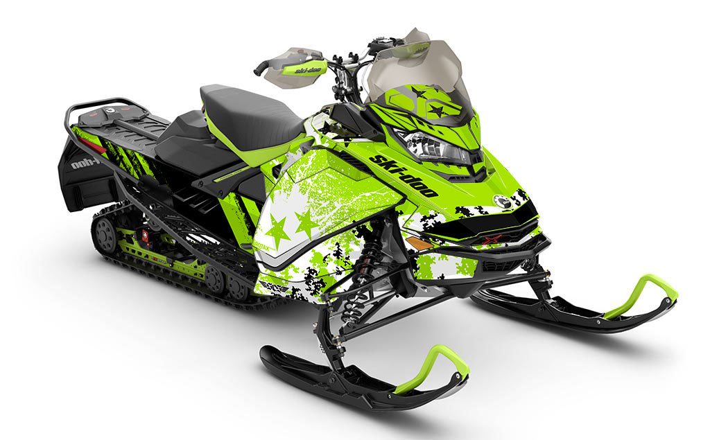 Revert Green Black Ski-Doo REV Gen4 Renegade Partial Coverage Sled Wrap