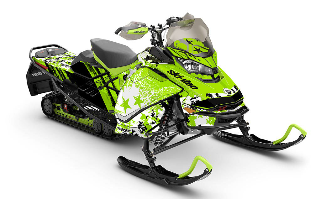 Revert Black Green Ski-Doo REV Gen4 Renegade Premium Coverage Sled Wrap