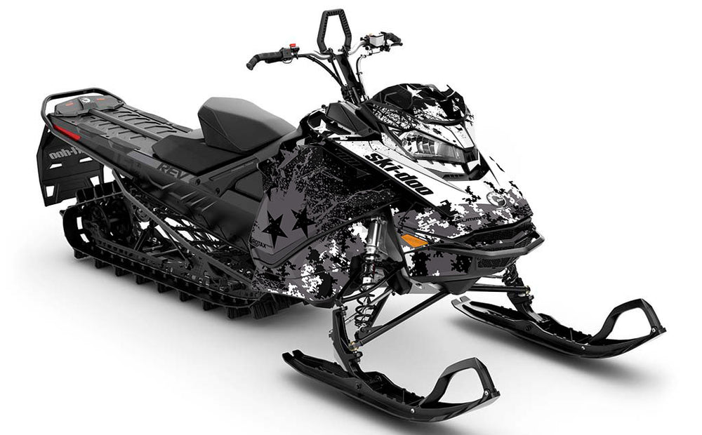 Revert Black White Ski-Doo REV Gen4 Summit Full Coverage Sled Wrap