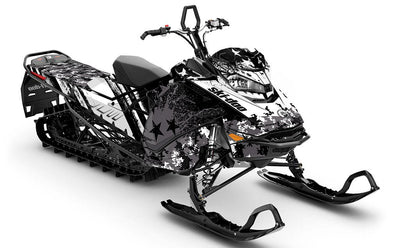 Revert Black White Ski-Doo REV Gen4 Summit Premium Coverage Sled Wrap