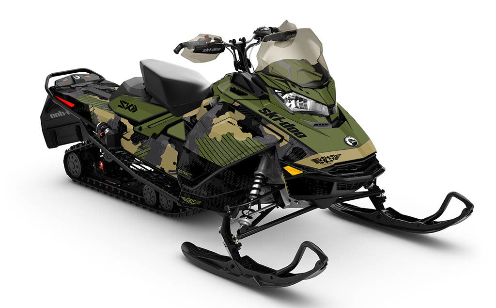 Rogue Army Gold Ski-Doo REV Gen4 Renegade Premium Coverage Sled Wrap