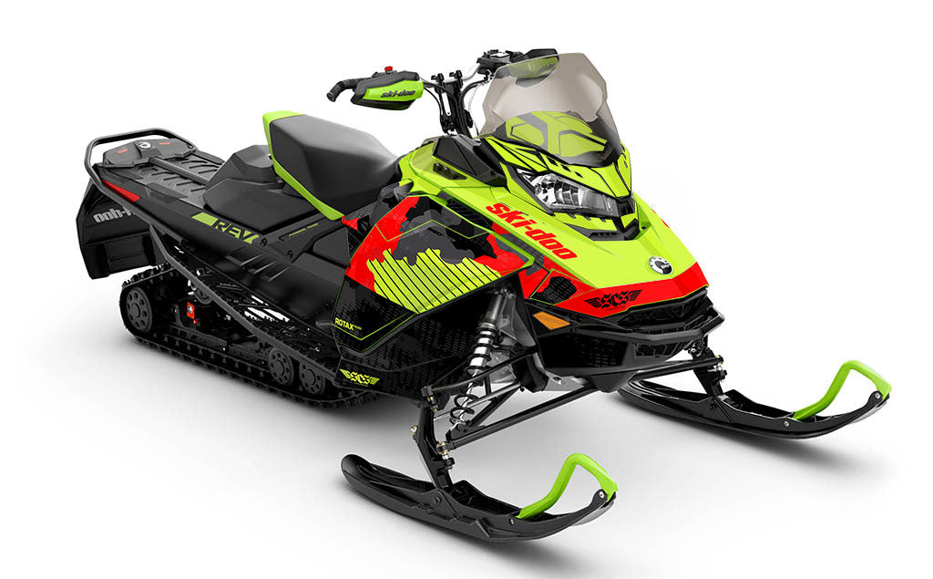 Rogue Green Yellow Ski-Doo REV Gen4 Renegade Full Coverage Sled Wrap