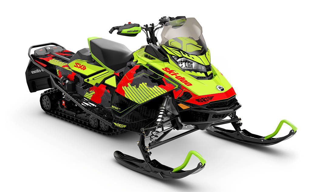 Rogue Green Red Ski-Doo REV Gen4 Renegade Premium Coverage Sled Wrap