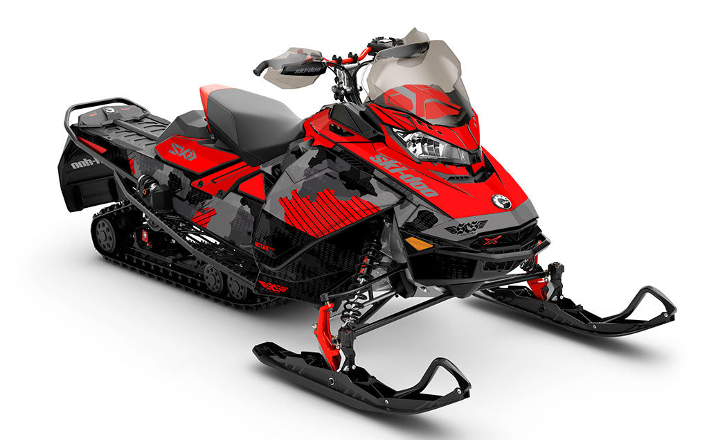 Rogue Black Grey Ski-Doo REV Gen4 Renegade Less Coverage Sled Wrap