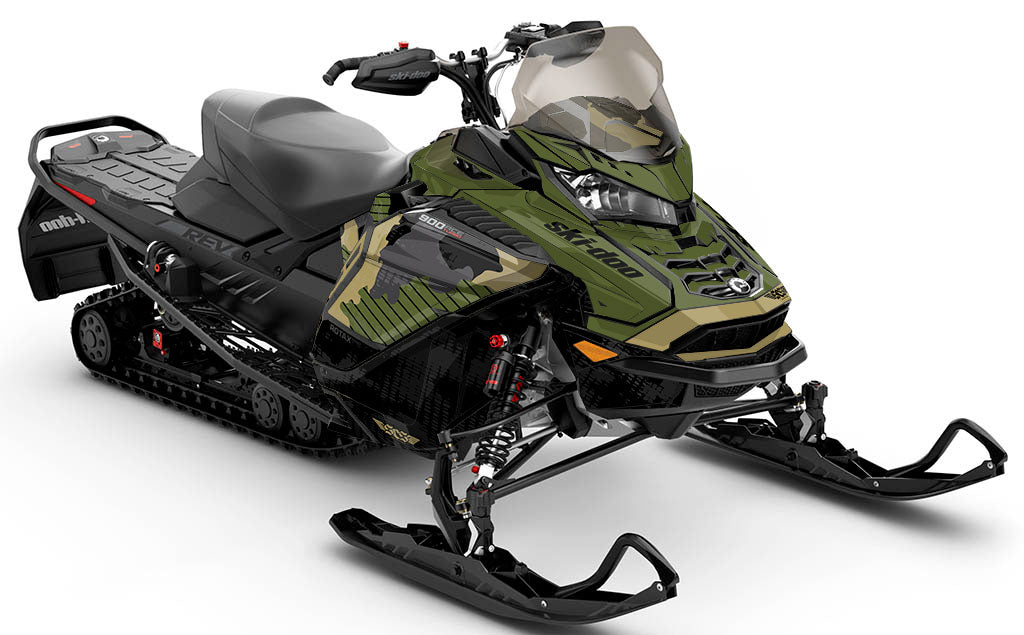 Rogue Yellow Blue Ski-Doo REV Gen4 Wide Full Coverage Sled Wrap