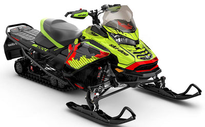 Rogue White Red Ski-Doo REV Gen4 Wide Full Coverage Sled Wrap