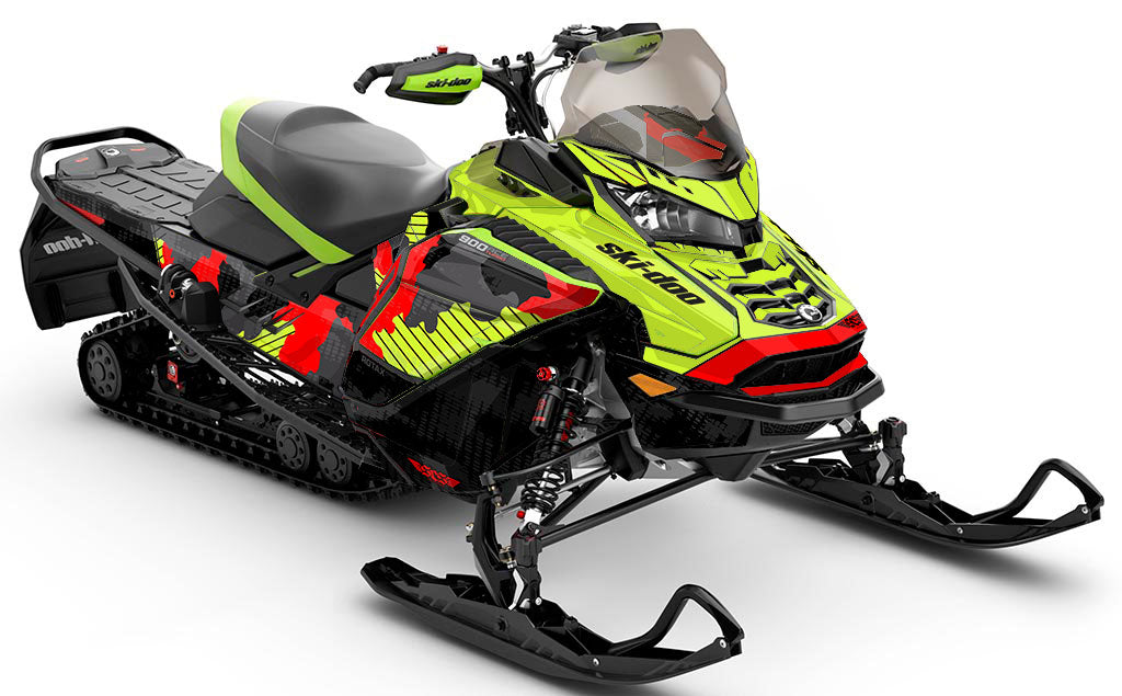 Rogue White Red Ski-Doo REV Gen4 Wide Partial Coverage Sled Wrap