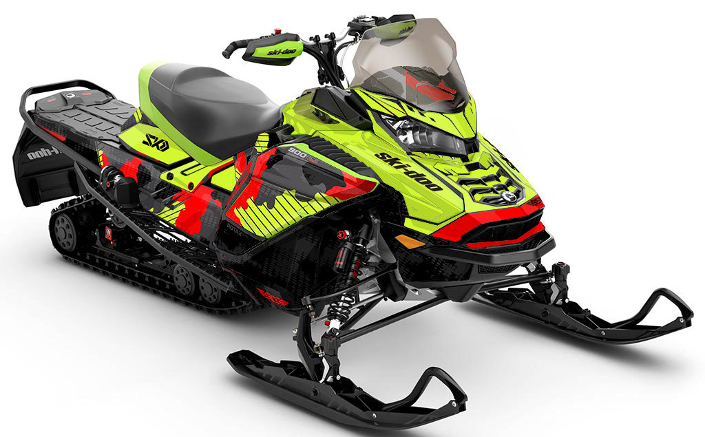 Rogue White Red Ski-Doo REV Gen4 Wide Less Coverage Sled Wrap