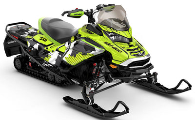 Rogue Red White Ski-Doo REV Gen4 Wide Less Coverage Sled Wrap