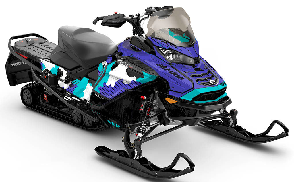 Rogue Orange White Ski-Doo REV Gen4 Wide Full Coverage Sled Wrap