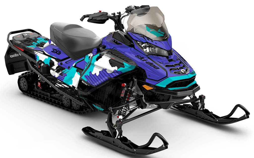 Rogue Orange White Ski-Doo REV Gen4 Wide Less Coverage Sled Wrap