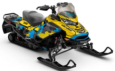 Rogue Army Gold Ski-Doo REV Gen4 Wide Less Coverage Sled Wrap