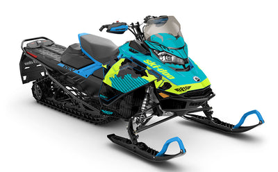 Rogue Black Blue Ski-Doo REV Gen4 Backcountry Premium Coverage Sled Wrap