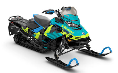 Rogue Black Blue Ski-Doo REV Gen4 Backcountry Full Coverage Sled Wrap