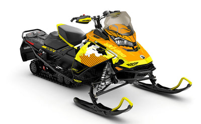 Rogue Yellow Red Ski-Doo REV Gen4 MXZ Premium Coverage Sled Wrap