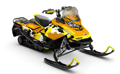 Rogue Yellow Red Ski-Doo REV Gen4 MXZ Less Coverage Sled Wrap