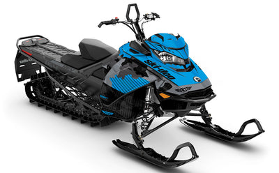 Rogue Black Blue Ski-Doo REV Gen4 Summit Less Coverage Sled Wrap